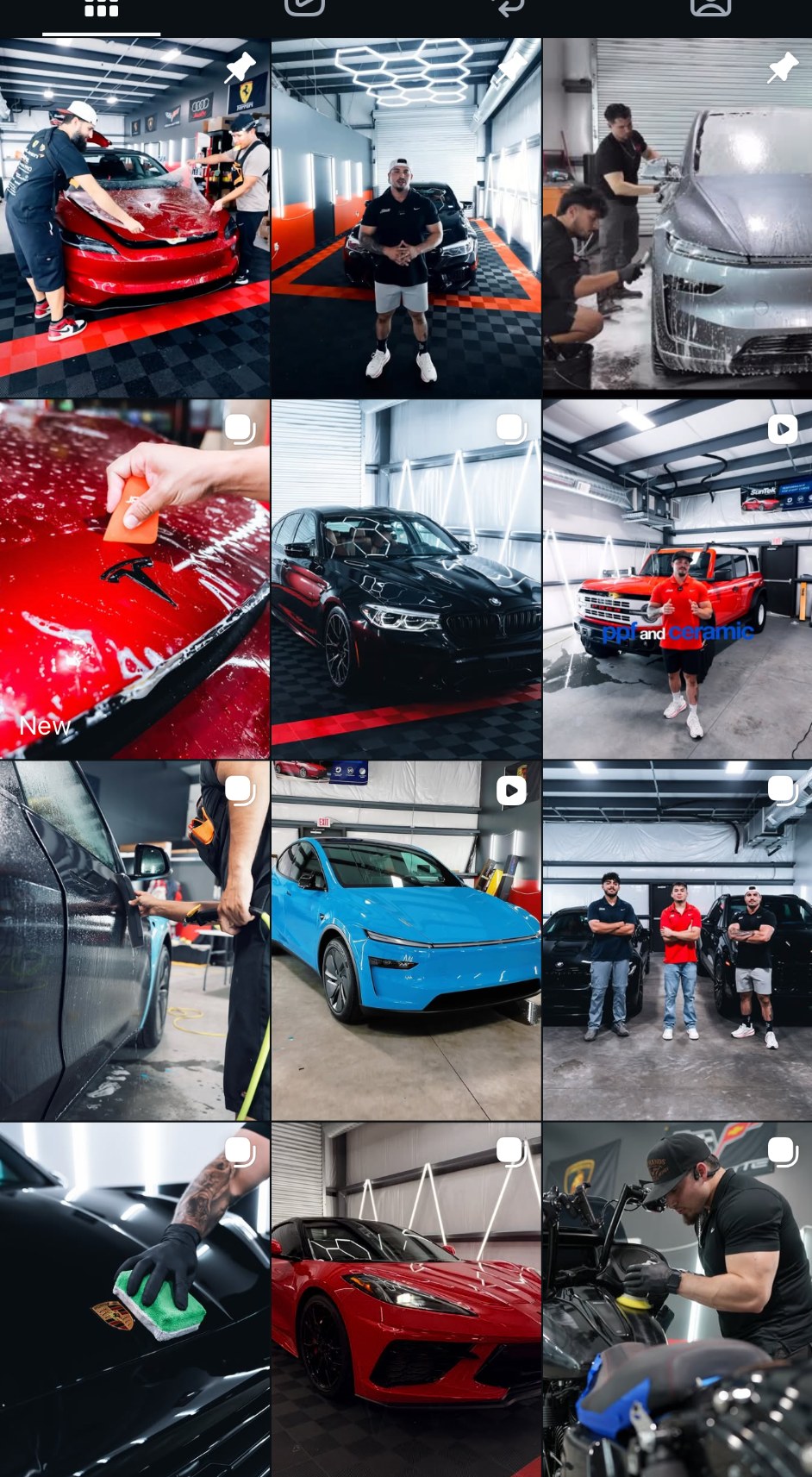 Detailing business Instagram feed after stronger visual direction and on-camera content